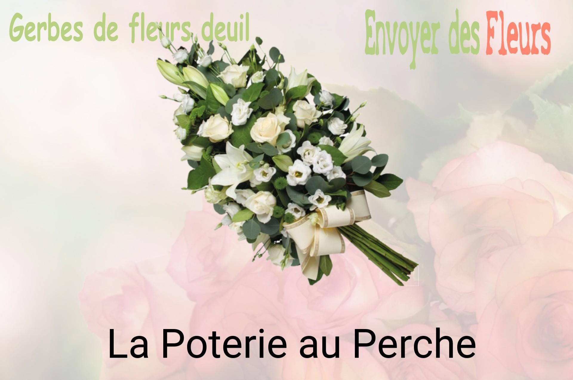 Gerbe de fleurs de deuil livrée à La Poterie-au-Perche